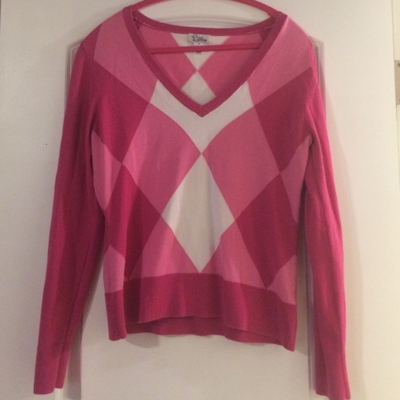 Lilly Pulitzer Sweaters - Lilly Pulitzer pink argyle sweater