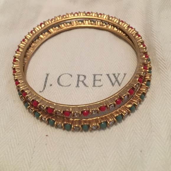 JCrew 2 piece gold bangle set - like new!