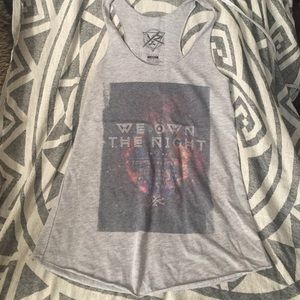 Young and reckless racer back tank top