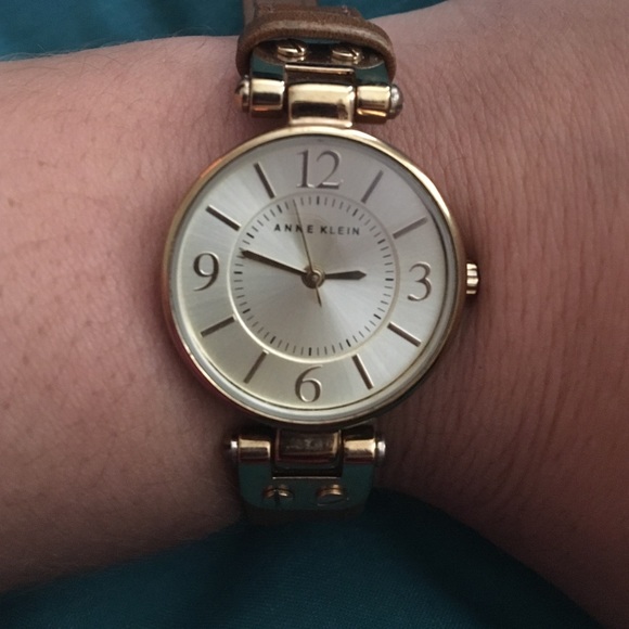 Anne Klein watch- gold and brown