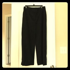 Express black long skirt with white pinstripe