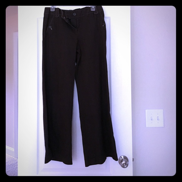 Dark Denim LOFT wide leg dress pants
