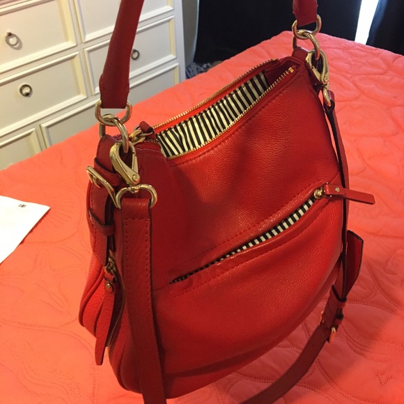 Red leather Kate Spade purse