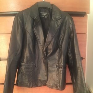 Leather blazer