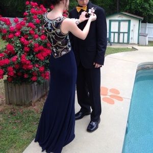Navy Blue Prom Dress