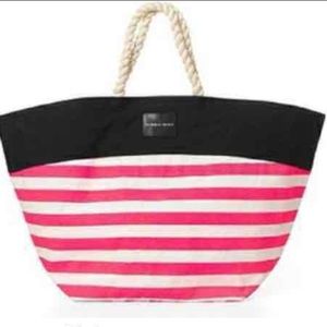 Victoria's Secret strip weekender tote bag