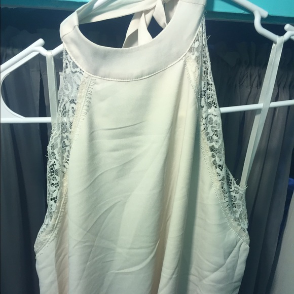 Tobi champagne backless dress