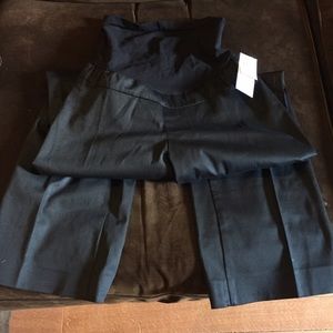 Large black maternity dress pants