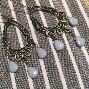 Antique Gold Tone Chandelier Style Earrings