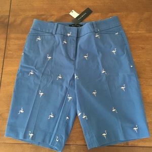 Talbots flamingo Bermuda shorts