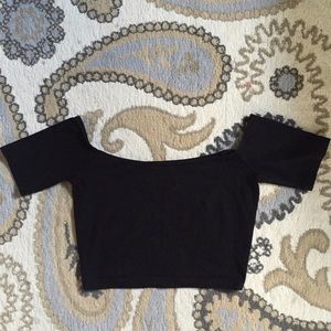American Apparel cotton spandex off-shoulder top