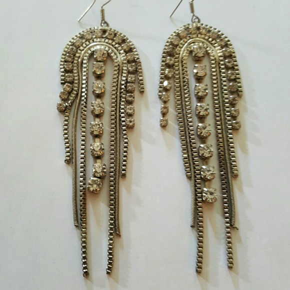 Chandelier rhinestone earrings