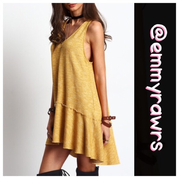 Last 1• 🆕 Ready to ship • Mustard Swing Dress - Picture 2 of 3