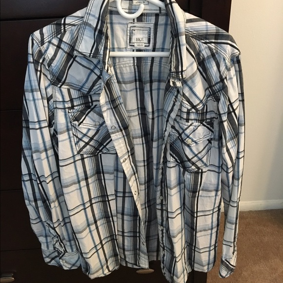 BKE Other - BKE button up blue plaid shirt (men's)