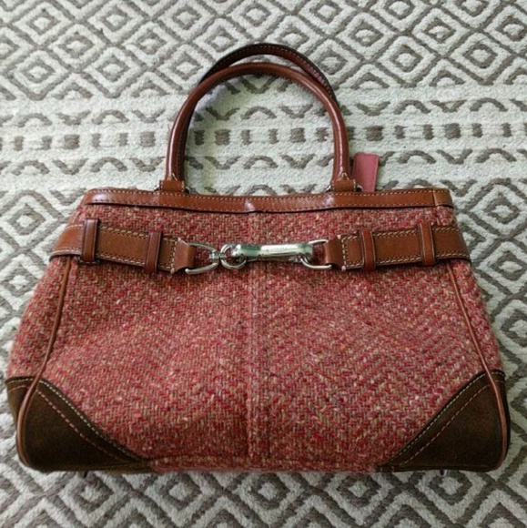 coach tweed handbag