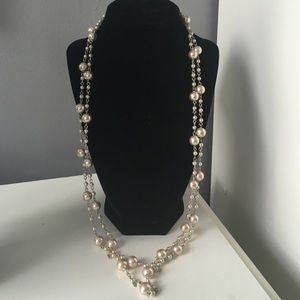 Pearl (not real pearls) two chained necklace
