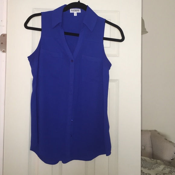 Sheer button down tank
