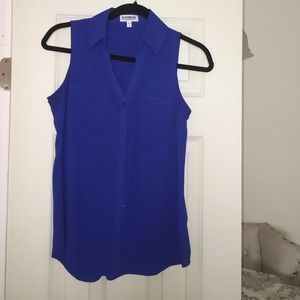 Sheer button down tank