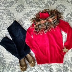 Beautiful red J.Crew turtle neck sweater!