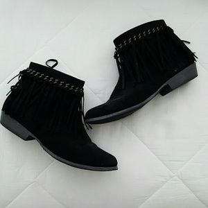 Fringe Booties Size 9