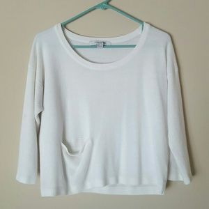 Ivory F21 Cropped Sweater