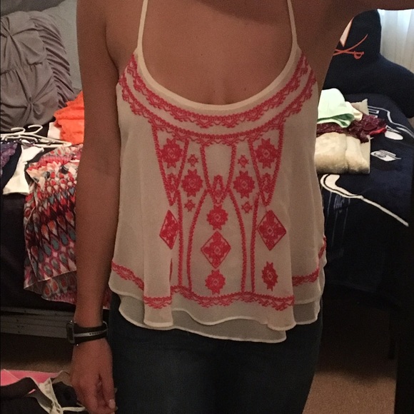 White sheer halter Top from Urban Outfitters