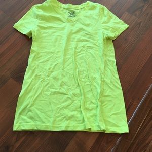 Faded Glory bright yellow volt t shirt v neck S