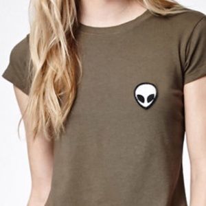 Brandy Melville / John Galt alien crop shirt!