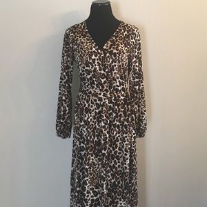 Leopard print maxi dress
