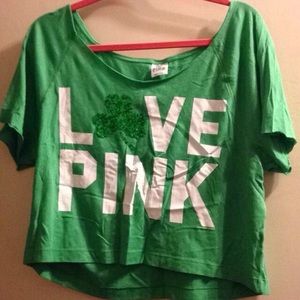 PINK St.Patricks Day Crop Top