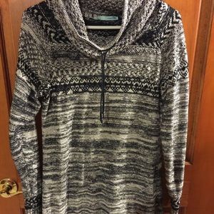 Sweater dress cowl neck