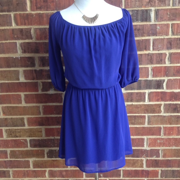 Simple true blue dress