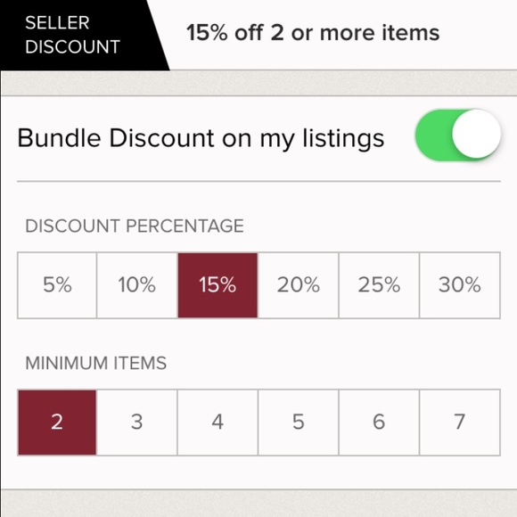 Offering a bundle on 2 or more items in my closet!