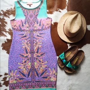 PEACHPUFF Bright Fitted Dress Size M