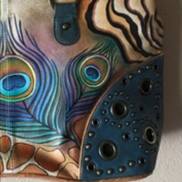 Anuschka Handbags - Signed Anuscka Peacock Safari Bag.MONDAY ONLY