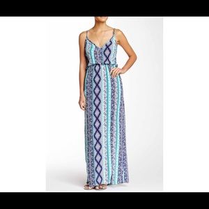 Velvet Torch Woven Print Maxi Dress