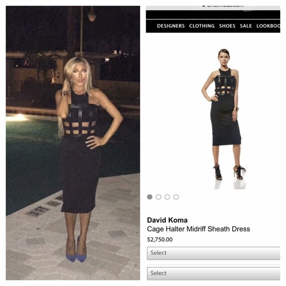 Authentic David Koma Caged Haulter Dress