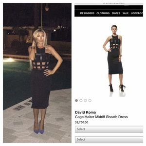 Authentic David Koma Caged Haulter Dress