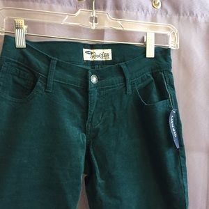 Old Navy teal Rock Star corduroys
