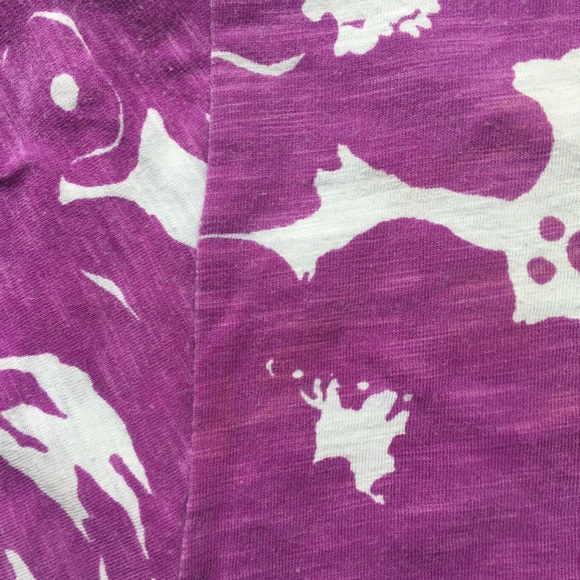 1X Purple Rose Print Top - Picture 3 of 4