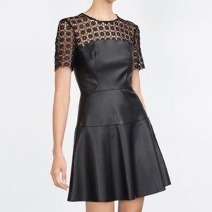 Leather and Lace Zara Dress