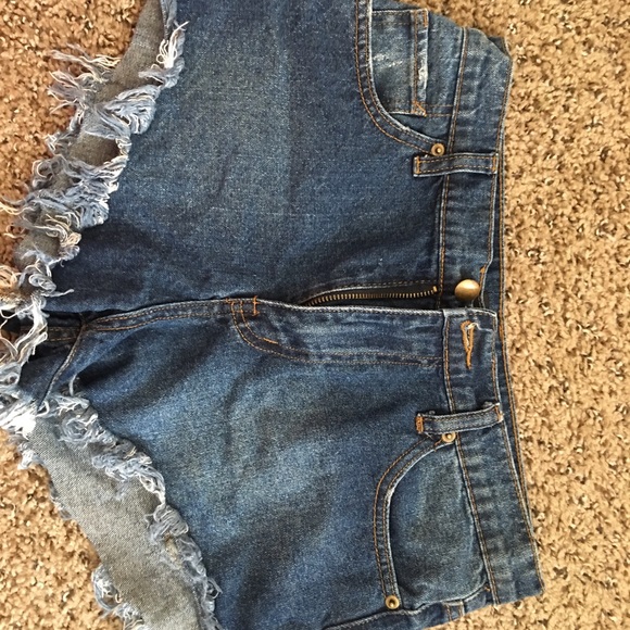 Denim high wasted shorts