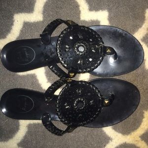 Black Jack Rogers jelly sandals