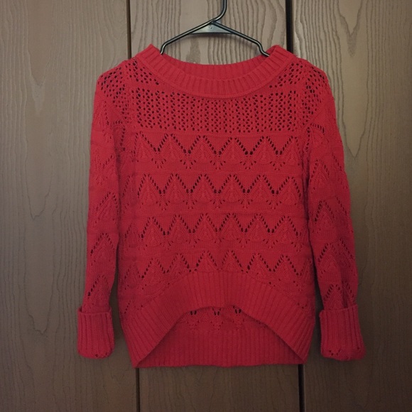 Forever 21 Sweaters - Red Open Knit Sweater