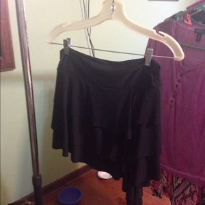 Asymmetric black skirt