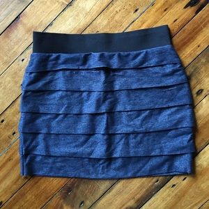 Dark blue layered Express skirt