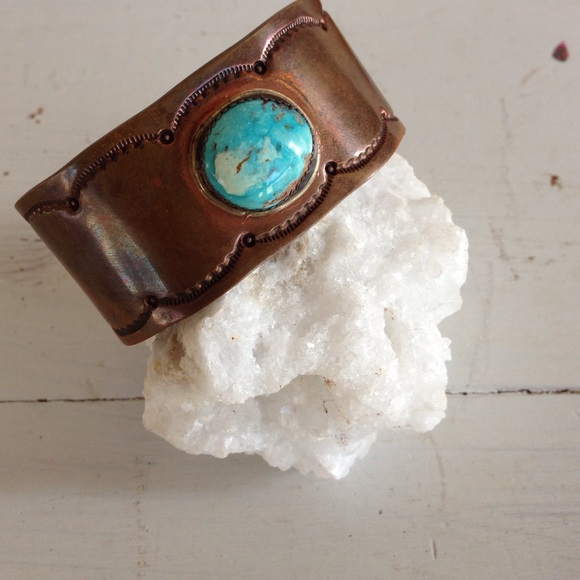 Jewelry - ➳Boho turquoise & copper cuff bracelet➳
