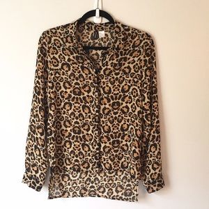 Hi-lo Animal Print Blouse