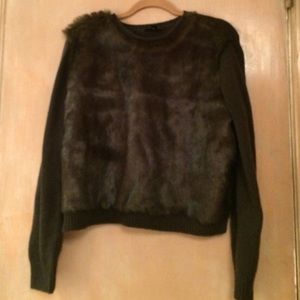 Topshop fur sweater