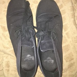 black canvas doc martens